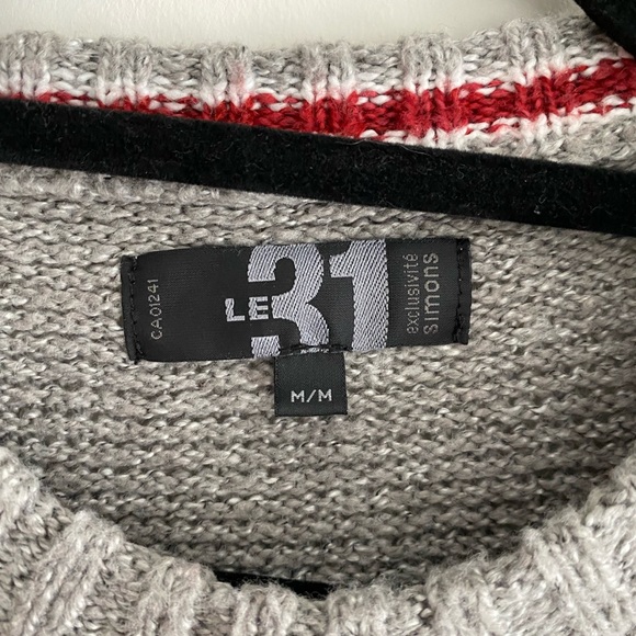 MENS Grey Knit Sweater - Picture 4 of 5